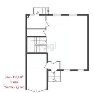 Таунхаус 154м², 2-этажный, участок 3 сот.