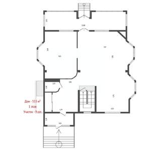 Дом 553м², 4-этажный, участок 9 сот.