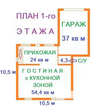 Коттедж 248м², 2-этажный, участок 8 сот.
