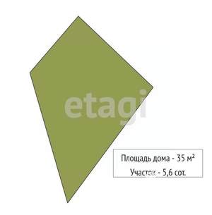Дом 35м², 1-этажный, участок 6 сот.