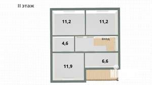 Коттедж 130м², 2-этажный, участок 6 сот.