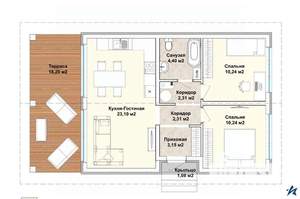 Дом 75м², 1-этажный, участок 8 сот.