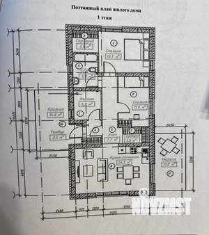 Дом 104м², 1-этажный, участок 8 сот.