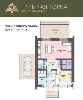 Дом 165м², 2-этажный, участок 6 сот.