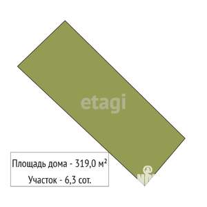 Дом 319м&sup2;, 3-этажный, участок 6 сот.  