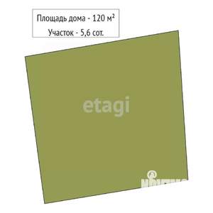 Дом 120м², 1-этажный, участок 6 сот.  