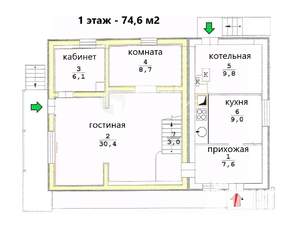 Дом 145м², 2-этажный, участок 12 сот.  