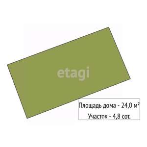 Дом 24м², 1-этажный, участок 5 сот.  