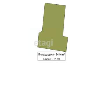 Дом 249м², 2-этажный, участок 7 сот.  