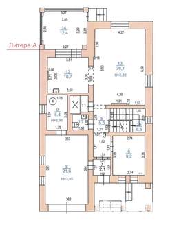 Коттедж 264м², 3-этажный, участок 7 сот.  