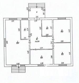 Дом 107м², 1-этажный, участок 8 сот.  