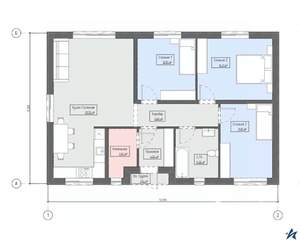 Дом 91м², 1-этажный, участок 10 сот.  