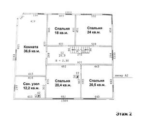 Коттедж 254м², 2-этажный, участок 10 сот.  