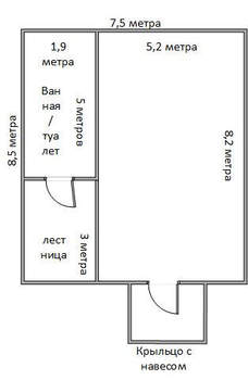 Дом 90м², 1-этажный, участок 5 сот.  