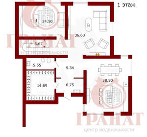 Дом 480м², 3-этажный, участок 11 сот.  