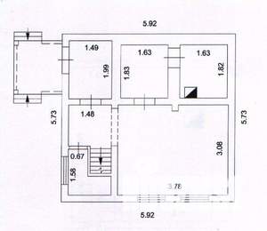 Дом 44м², 2-этажный, участок 12 сот.  
