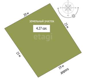 Дом 12м², 2-этажный, участок 4 сот.  