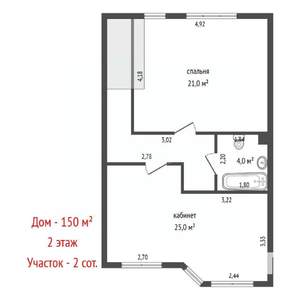 Таунхаус 150м², 3-этажный, участок 2 сот.  