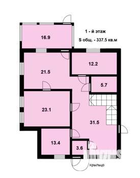 Дом 330м², 2-этажный, участок 13 сот.  