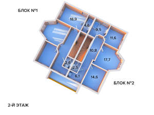 Дом 610м², 3-этажный, участок 10 сот.  