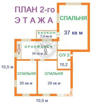 Дом 248м², 2-этажный, участок 8 сот.  