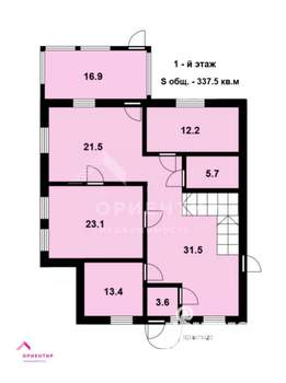 Коттедж 338м², 2-этажный, участок 13 сот.  