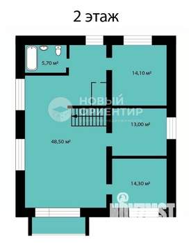 Коттедж 307м², 3-этажный, участок 8 сот.  
