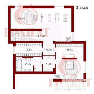 Дом 480м², 3-этажный, участок 11 сот.  