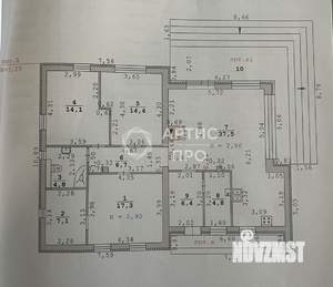 Коттедж 140м², 1-этажный, участок 10 сот.  