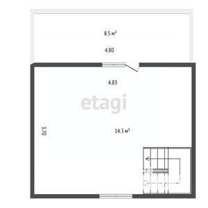 Дом 51м², 2-этажный, участок 5 сот.  