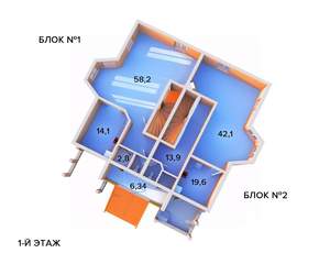 Коттедж 610м&sup2;, 3-этажный, участок 10 сот.  
