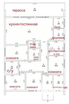 Коттедж 186м², 1-этажный, участок 12 сот.  