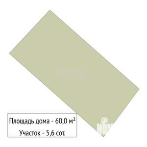 Дом 60м², 1-этажный, участок 6 сот.  