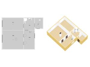 Дом 65м&sup2;, 2-этажный, участок 7 сот.  