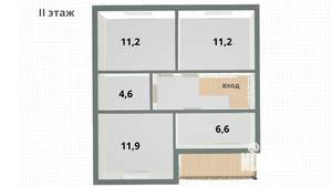 Коттедж 130м², 2-этажный, участок 6 сот.  