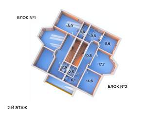 Коттедж 610м&sup2;, 3-этажный, участок 10 сот.  