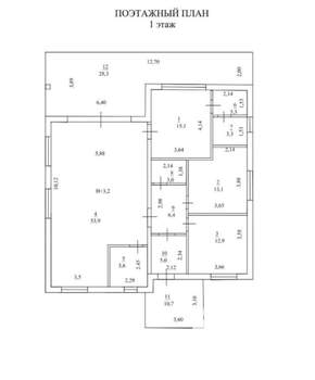 Дом 165м², 1-этажный, участок 8 сот.  