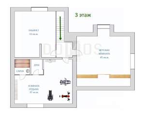Коттедж 444м², 3-этажный, участок 15 сот.  