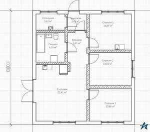 Дом 90м², 1-этажный, участок 6 сот.  