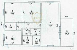 Дом 155м², 1-этажный, участок 15 сот.  