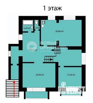 Коттедж 307м², 3-этажный, участок 8 сот.  