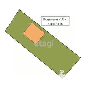 Дом 100м², 2-этажный, участок 6 сот.  