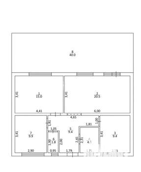 Дом 113м², 1-этажный, участок 5 сот.  