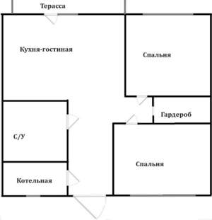Дом 81м², 1-этажный, участок 7 сот.  