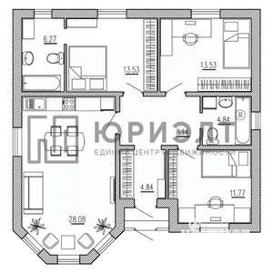 Дом 97м&sup2;, 1-этажный, участок 8 сот.  