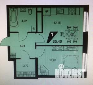 1-к квартира, на длительный срок, 36м2, 6/21 этаж
