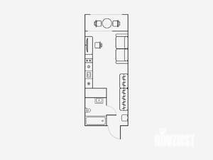 Студия квартира, на длительный срок, 22м2, 14/17 этаж