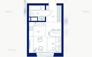 1-к квартира, на длительный срок, 30м2, 2/16 этаж