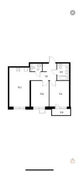 3-к квартира, на длительный срок, 54м2, 8/25 этаж