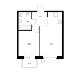 1-к квартира, на длительный срок, 36м2, 13/25 этаж